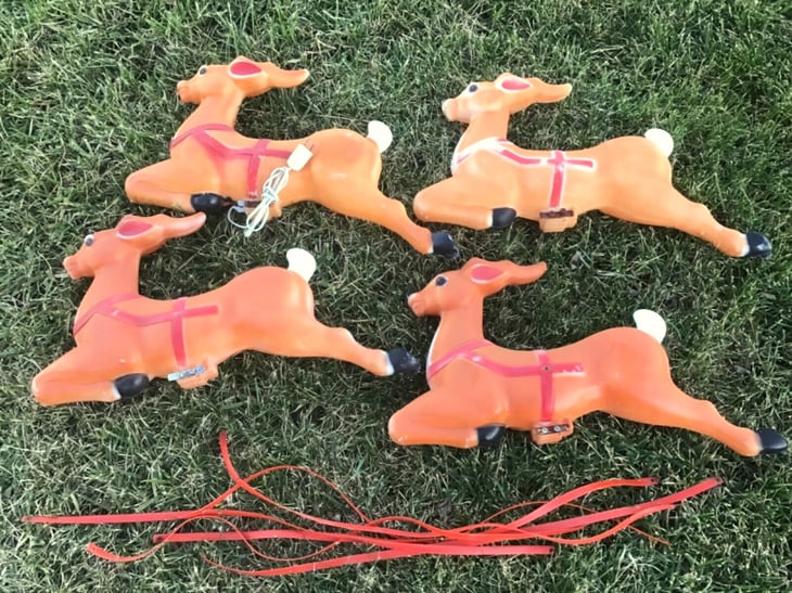 Vintage holiday blow molds