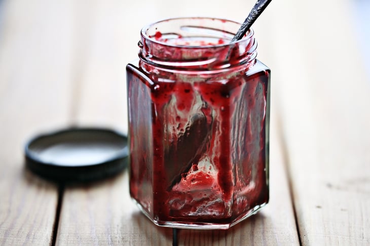 Empty jar of jam