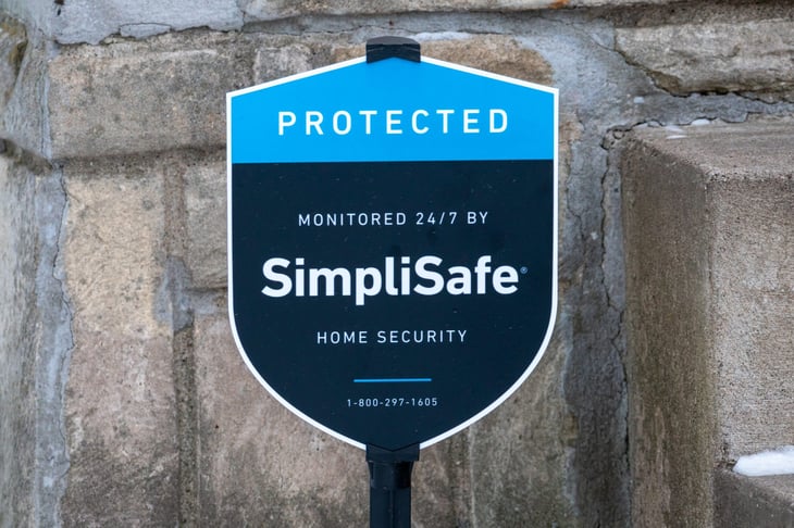 SimpliSafe home security sign