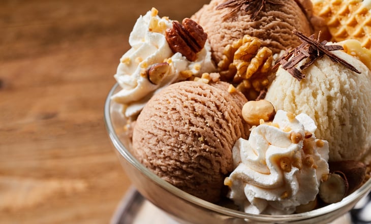 Large ice cream dessert