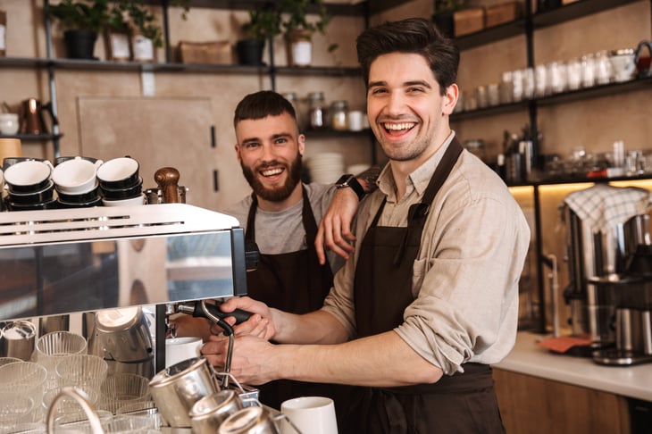Barista at work