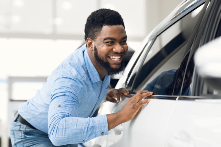Happy car owner