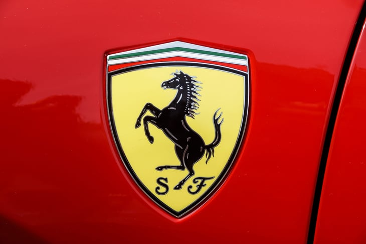 Ferrari logo on a car