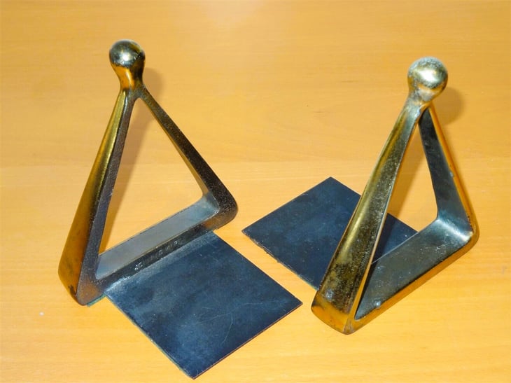 Vintage bookends by JENFRED, designed by Ben Seibel