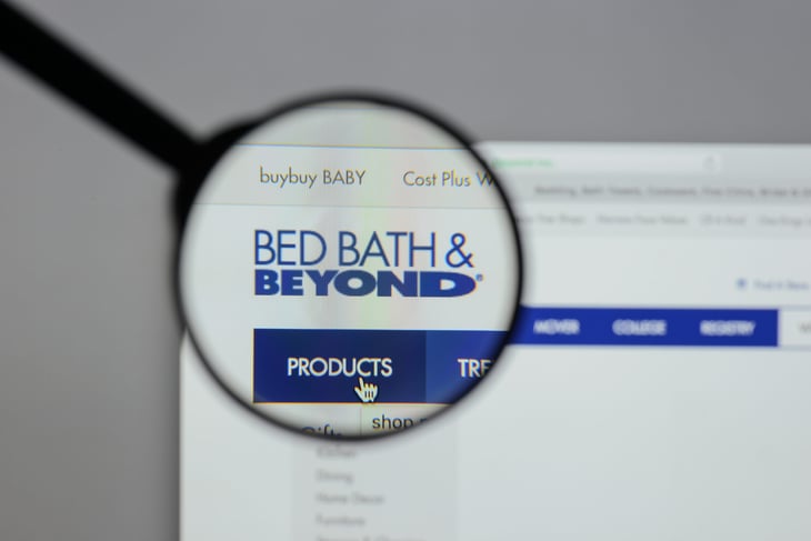 Bed Bath & Beyond website