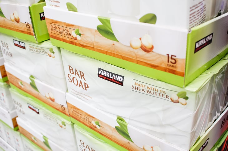 Kirkland Signature bar soap with shea butter at Costco