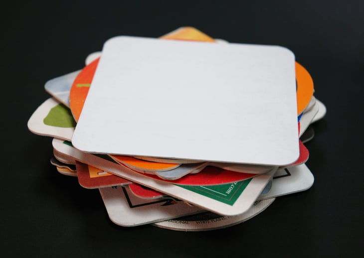 stack of drink coasters