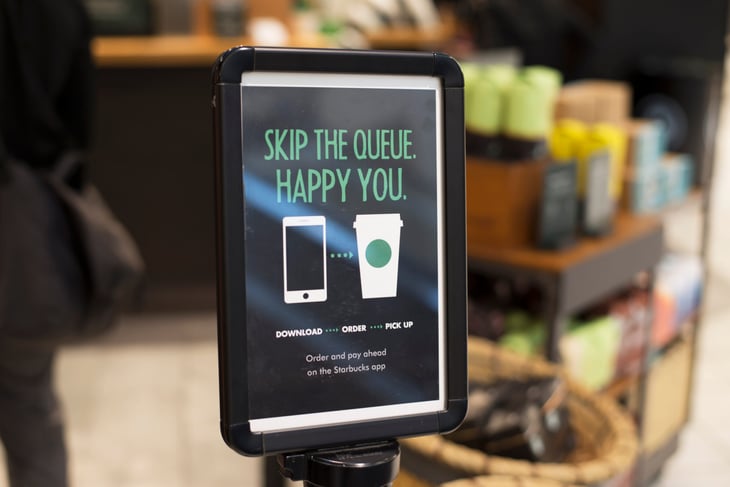 Starbucks mobile app sign