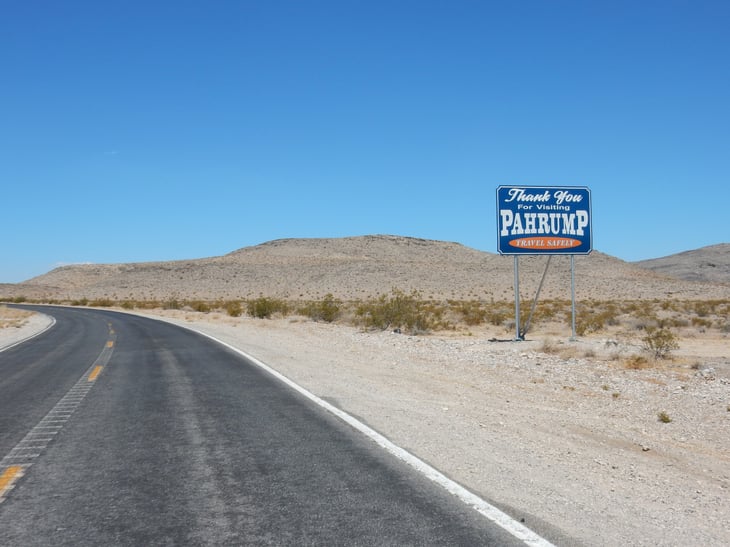 Pahrump, Nevada, sign