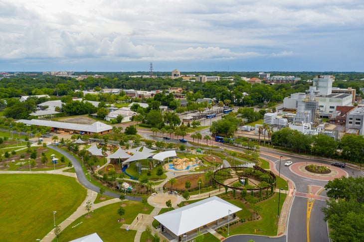 Depot Park in Gainesville, Florida