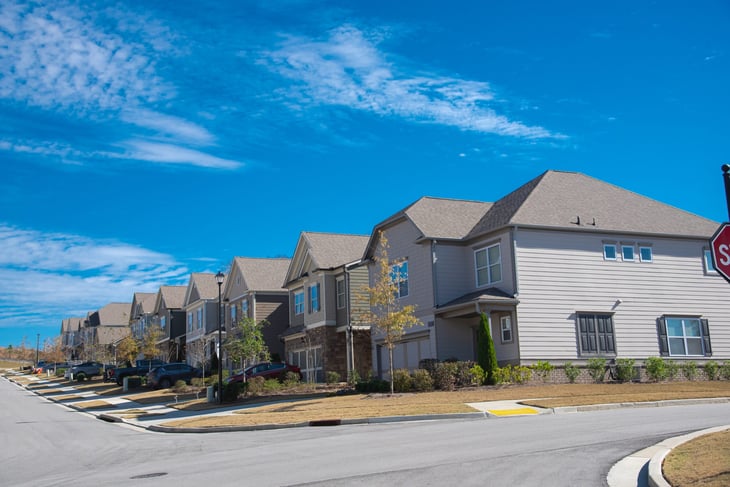 Homes in suburb of Atlanta, Georgia