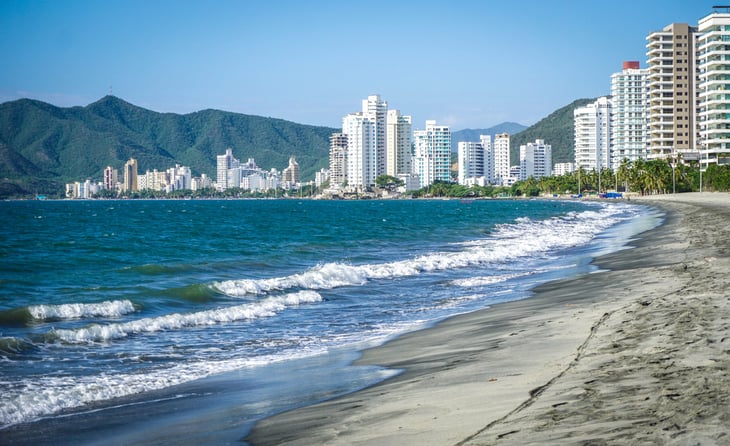 Salguero beach in Santa Marta, Colombia