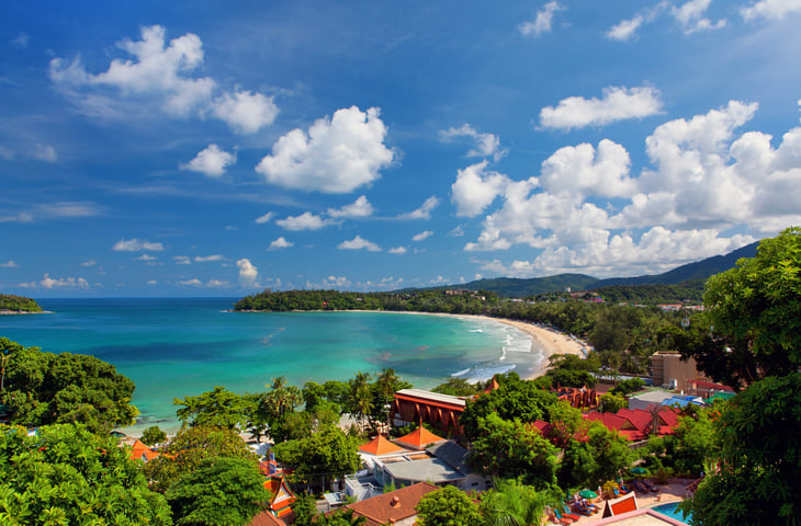 Han Kata beach on the island of Phuket, Thailand
