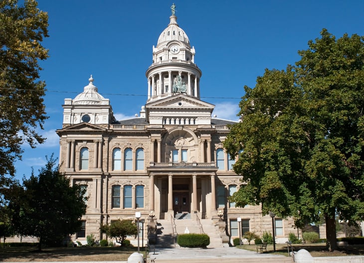 Miami County courthouse in Troy, Ohio