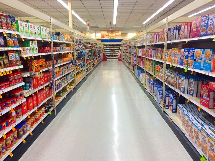 Grocery store aisle