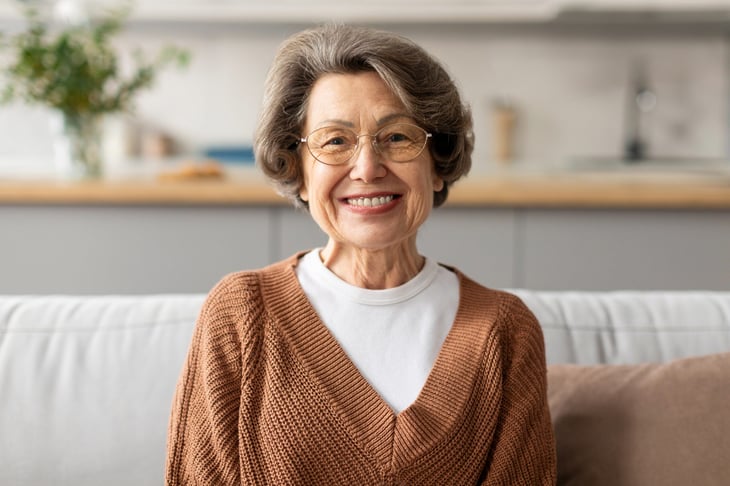 happy senior woman