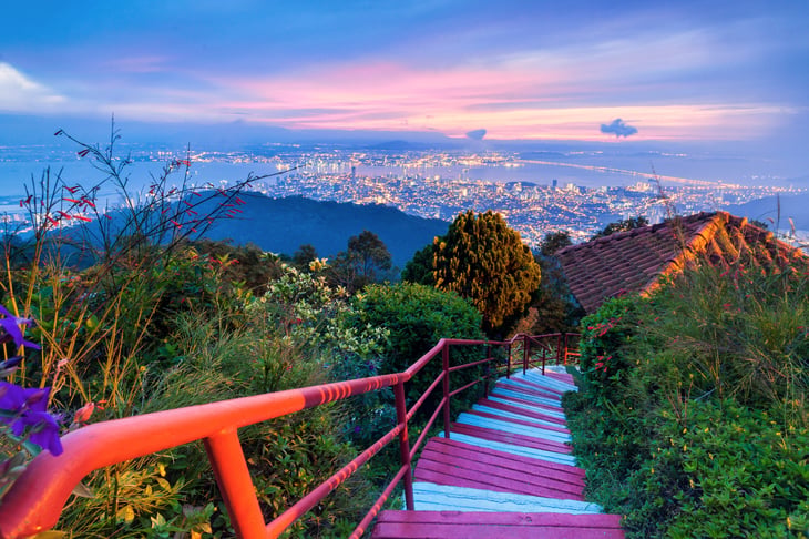 View of George Town, Penang, Malaysia