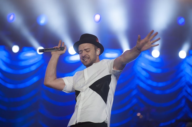 Justin Timberlake performs during the Rock in Rio 2013 concert on September 15, 2013 in Rio de Janeiro, Brazil.