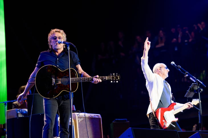 Roger Daltrey and Pete Townshend of The Who Headlining Glastonbury Festival's Pyramid Stage