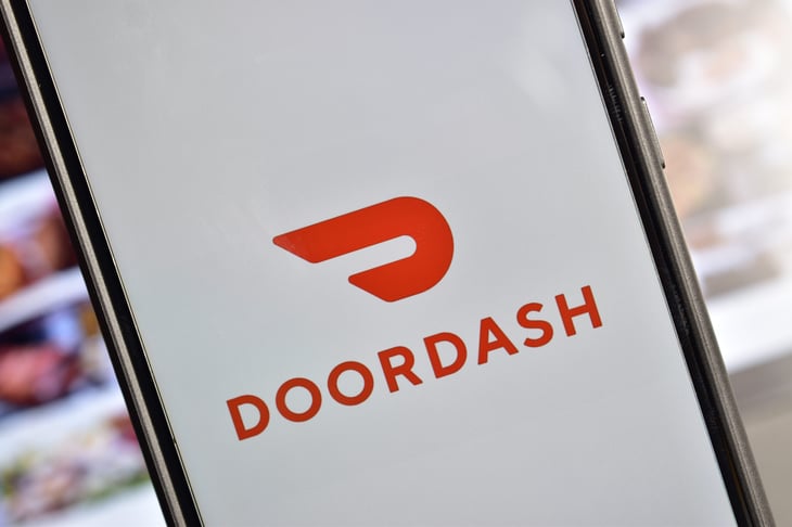doordash logo on smartphone