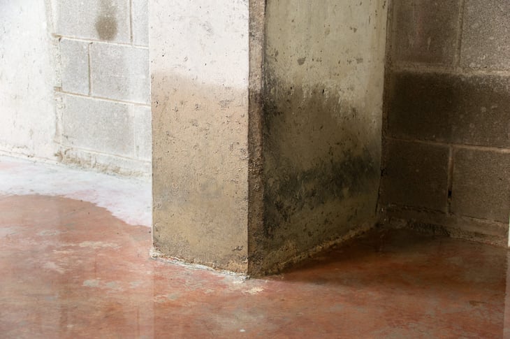 Flooding in a basement