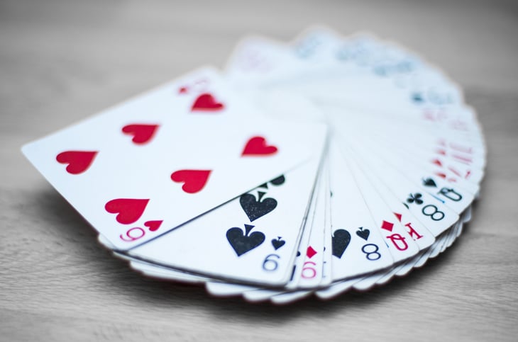 Playing cards deck