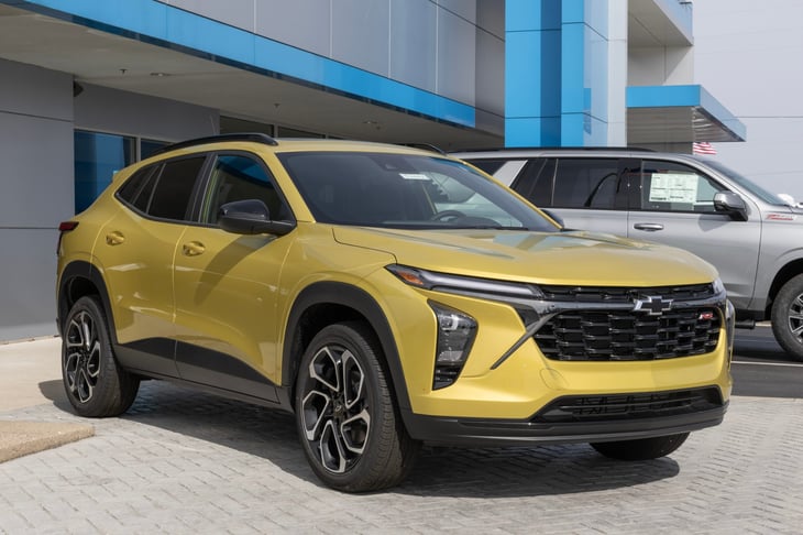 Chevrolet Trax at dealership in 2024