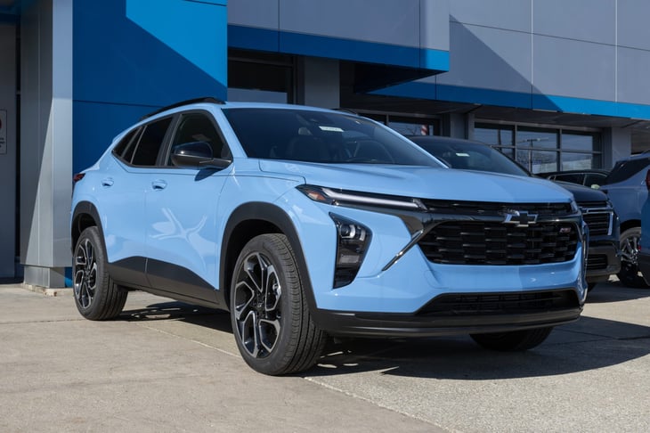 Chevrolet Trax display at a dealership