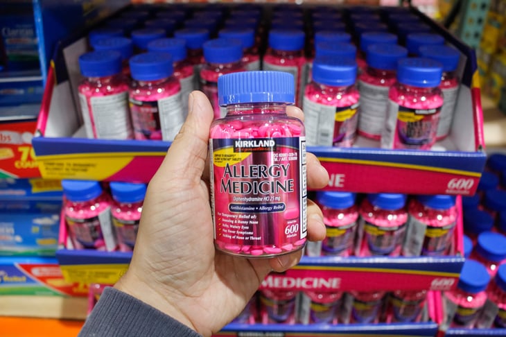 Diphenhydramine antihistamine from Costco's Kirkland Signature brand