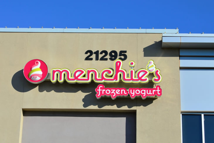 Menchie's frozen yogurt shop in Queen Creek, Arizona