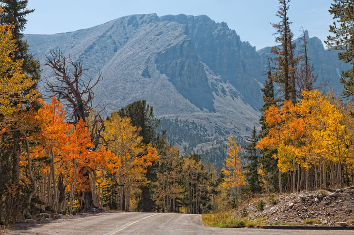 Wheeler peak mountain in Great Basin National Park, Nevada