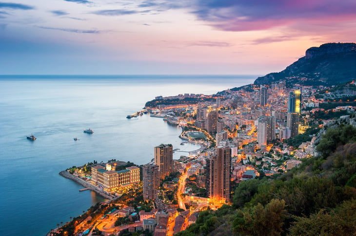 View of Monte Carlo, Monaco.