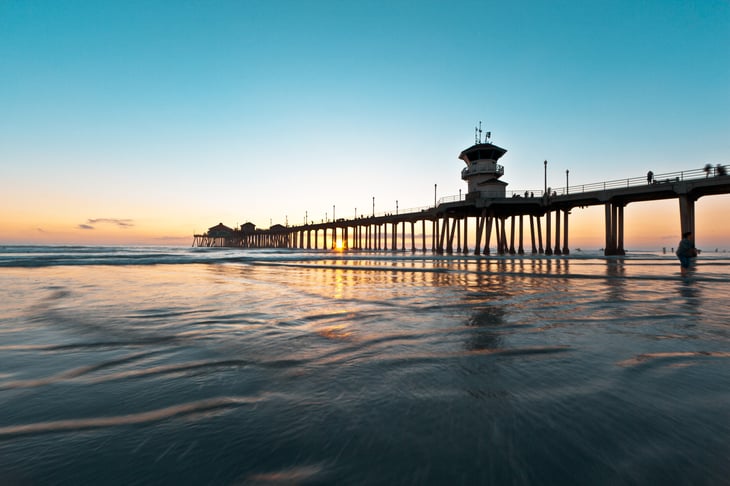 Huntington Beach in Orange County, California