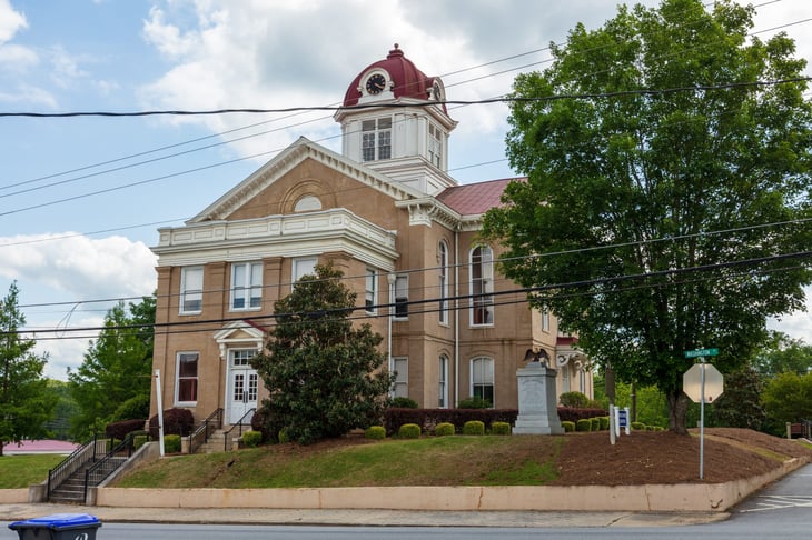 Courthouse in downtown Jefferson, Georgia