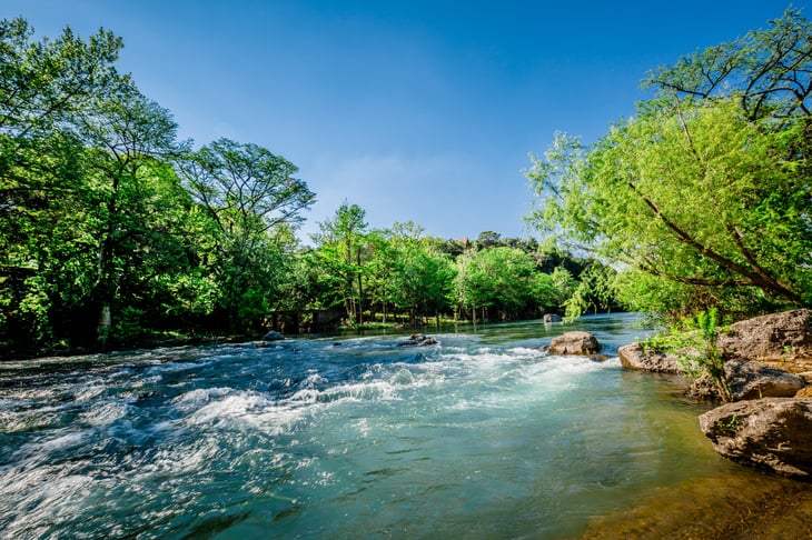 Guadalupe River in New Braunfels, Texas