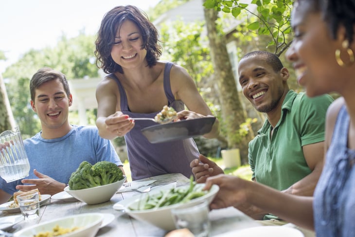 picnic dinner outside