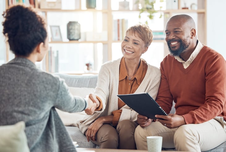 Couple meeting with financial advisor