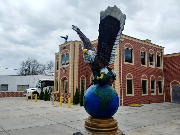 Eagle statue in Fairview, New Jersey