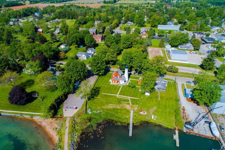 Lighthouse in Port Sanilac, Michigan
