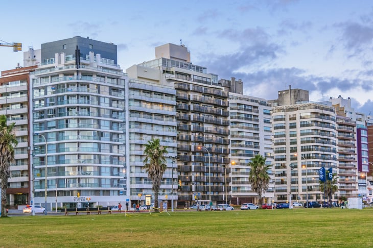 Apartment buildings in Montevideo, Uruguay