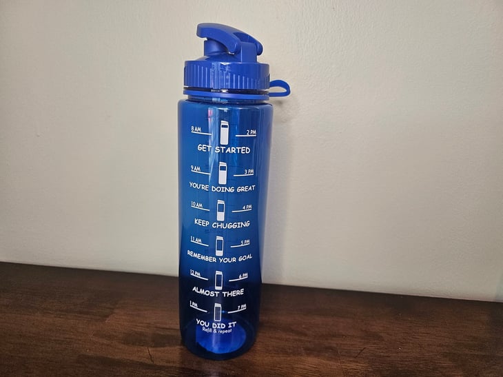 Water bottle from Dollar Tree