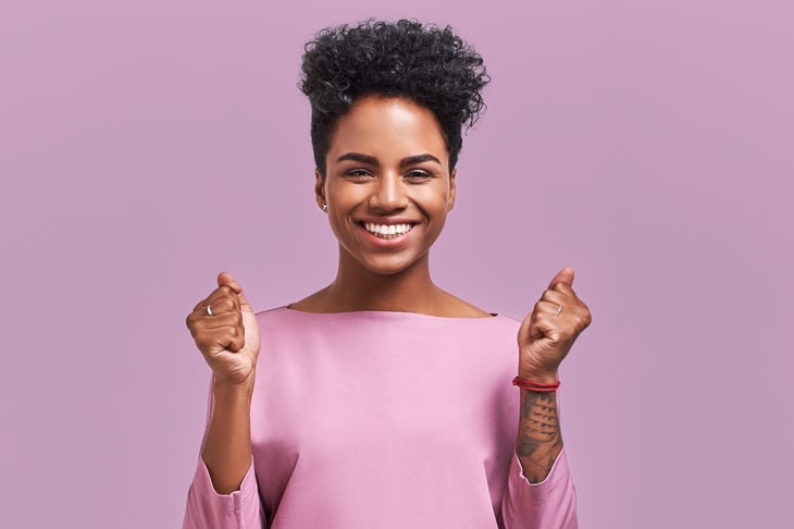 Overjoyed woman.