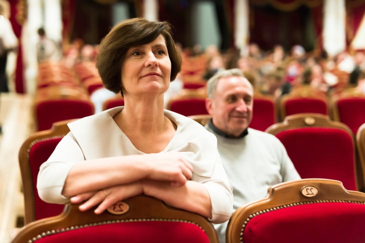 Senior couple at the theater