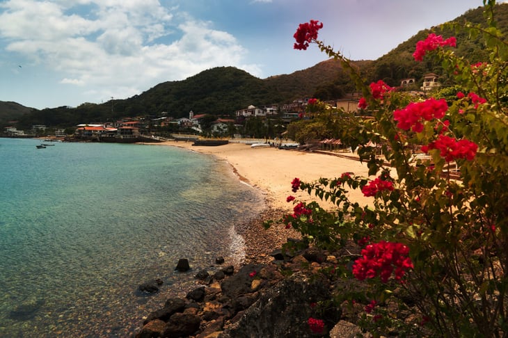 Coast and beach of Isla Taboga, Panama City, Panama, Central America