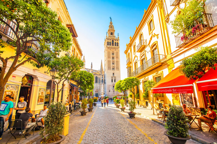 Street scene in Seville, Spain