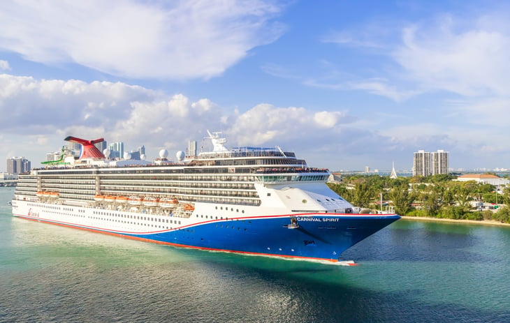 Carnival cruise ship in Miami, Florida
