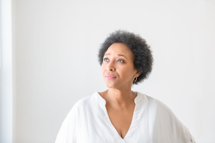 single mature black woman