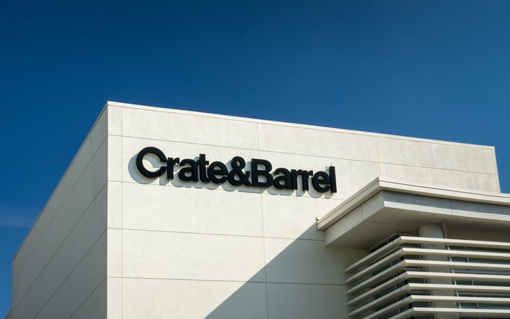 Crate&Barrel storefront.