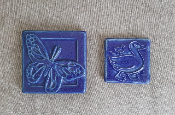 Vintage Pewabic tiles