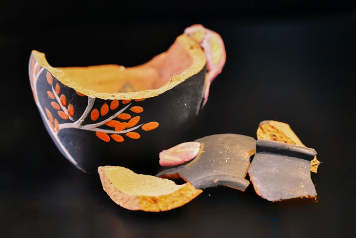 Broken vase